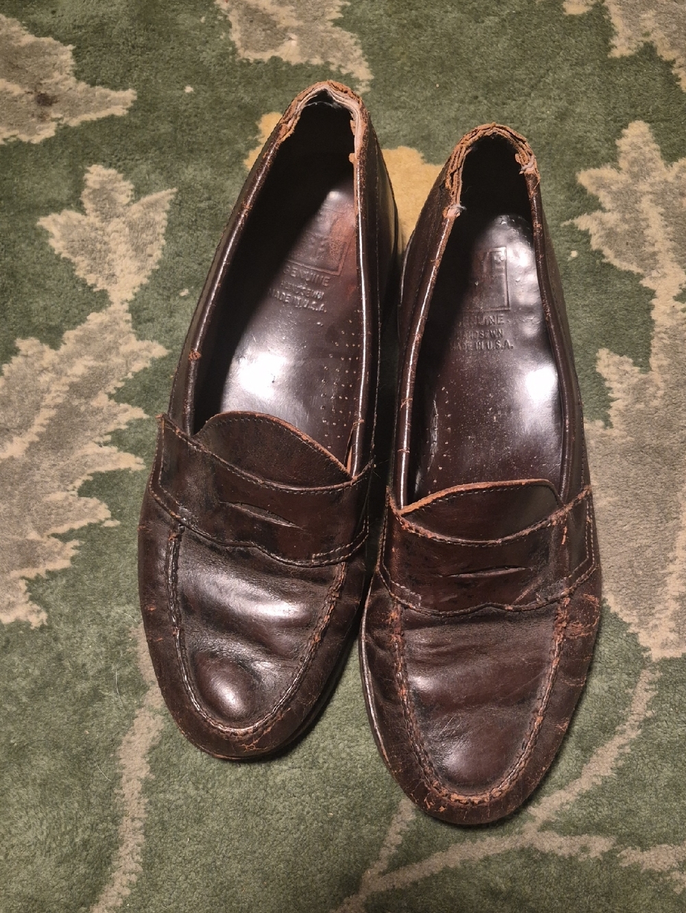 Men's Brown Leather Penny Loafers
